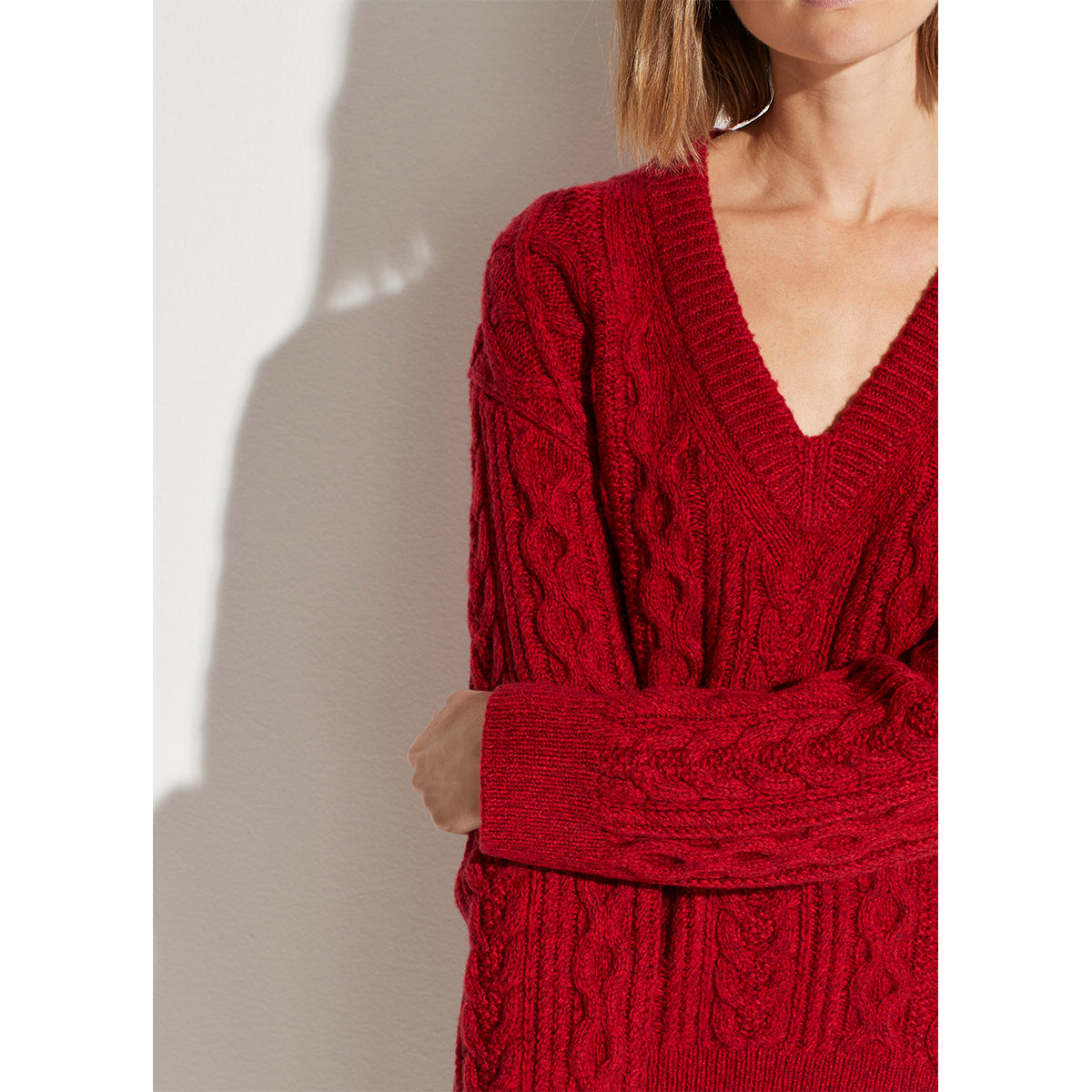 Vince Cable Knit Vee Neck Sweater