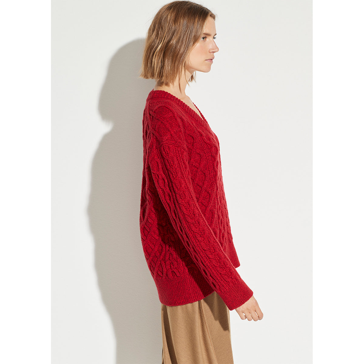 Vince Cable Knit Vee Neck Sweater