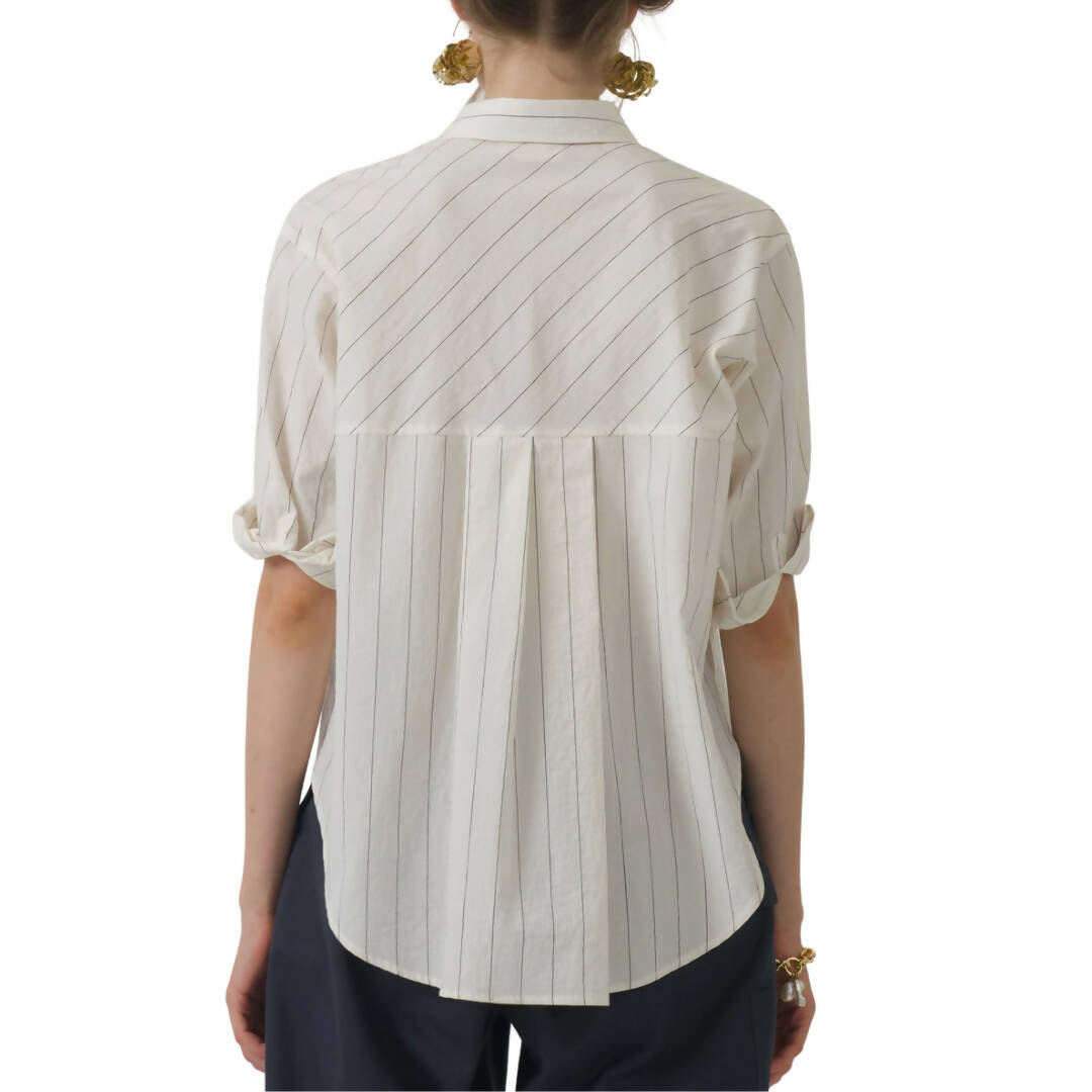 Heather Harlan Pinstripe Swing Shirt