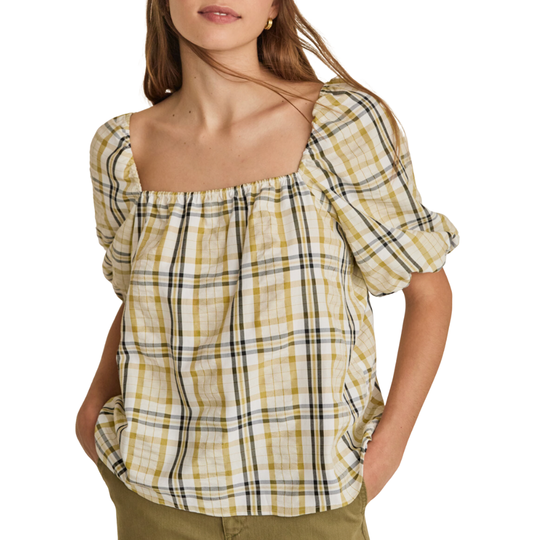 Yerse Gordes Plaid Top