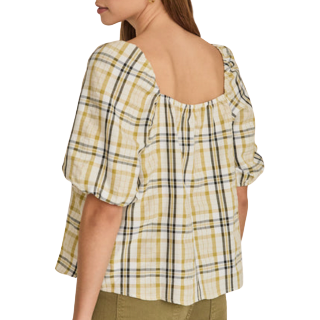 Yerse Gordes Plaid Top