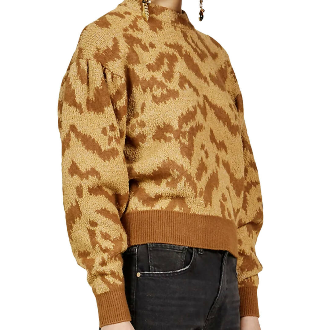 Ulla Johnson Nalla Animal Print Pullover Sweater