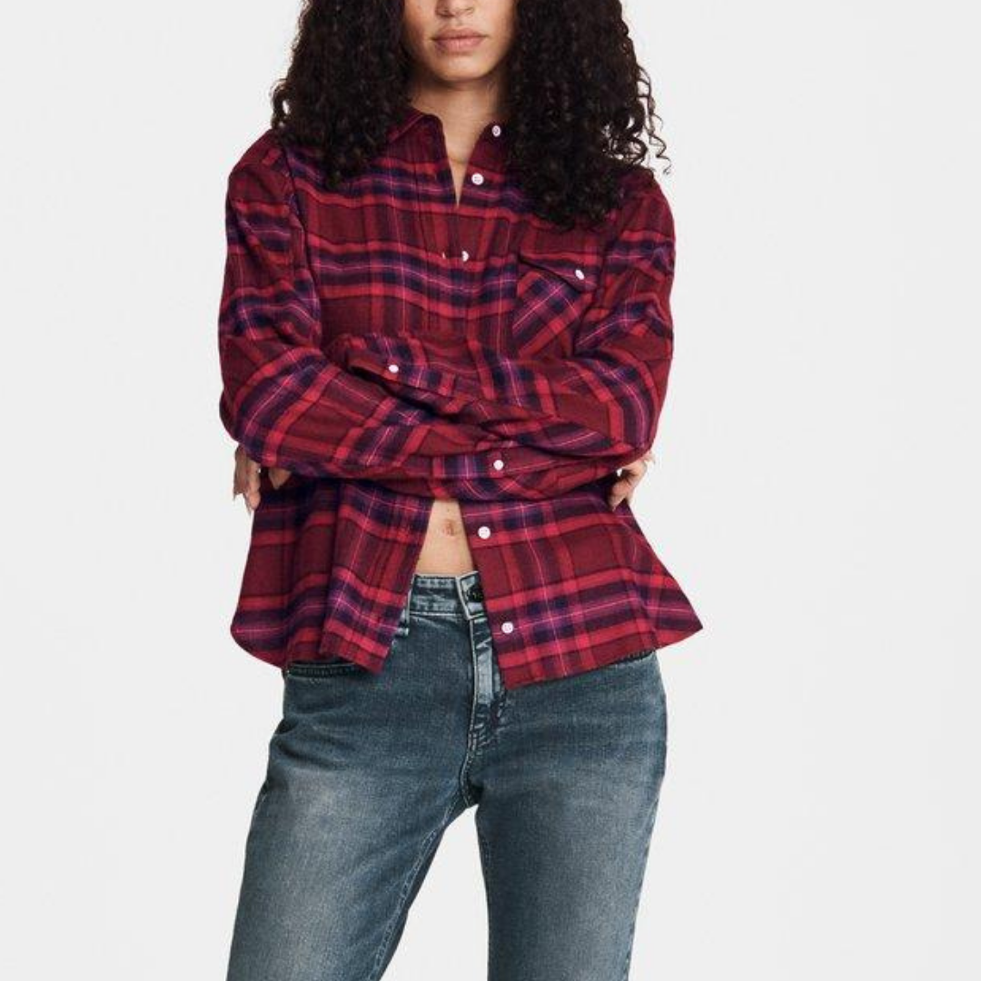 Rag & Bone Jonah Cropped Plaid Shirt