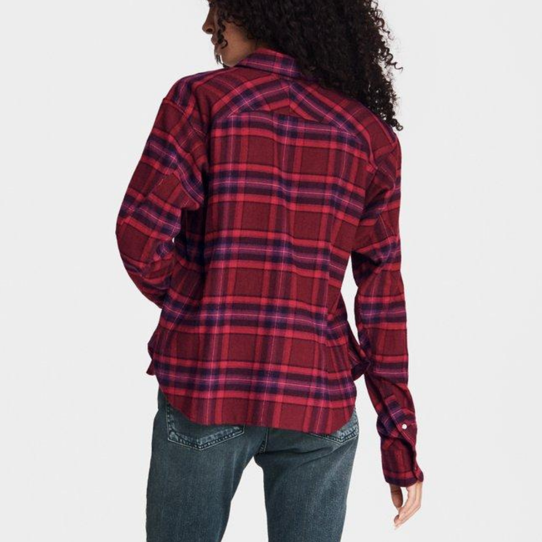 Rag & Bone Jonah Cropped Plaid Shirt