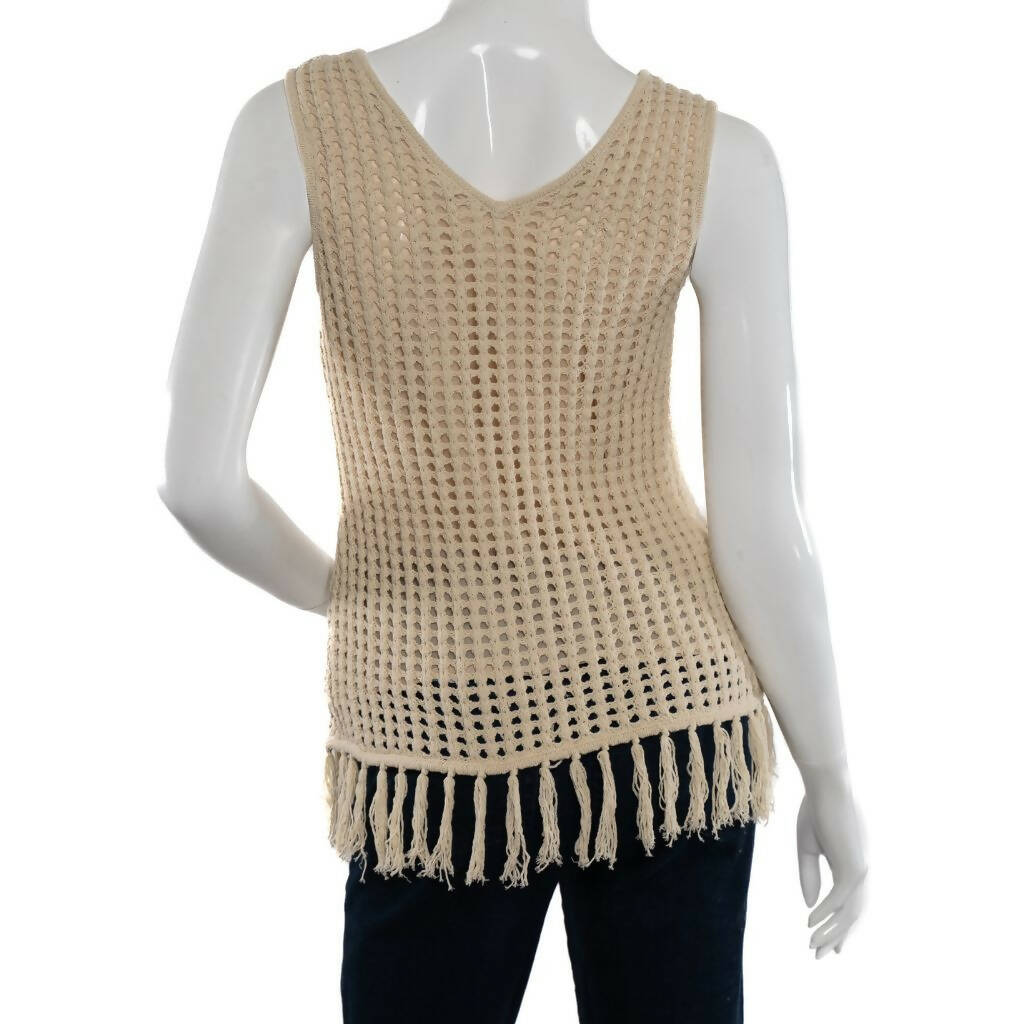 ECRU Fringe Tank Top