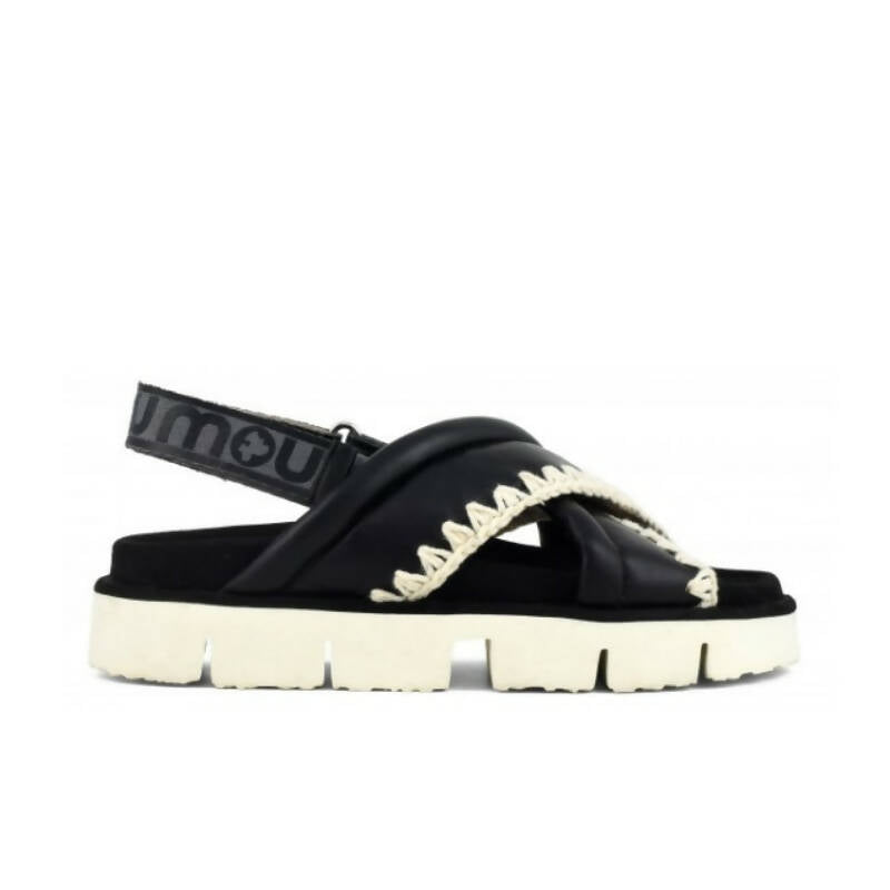 Mou Bio Criss Cross Leather Sandal