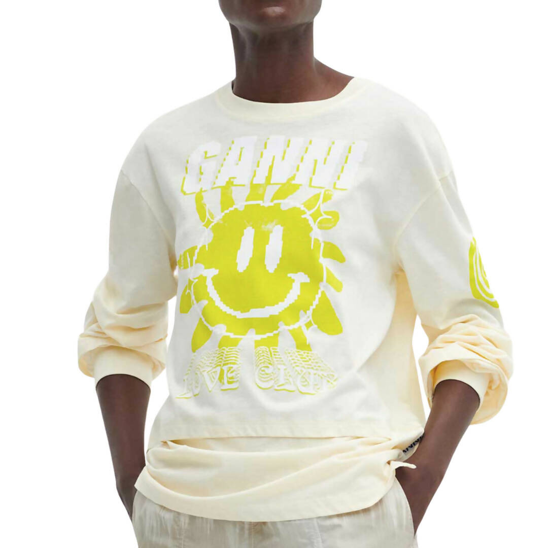 Ganni Long Sleeve Sun Tee