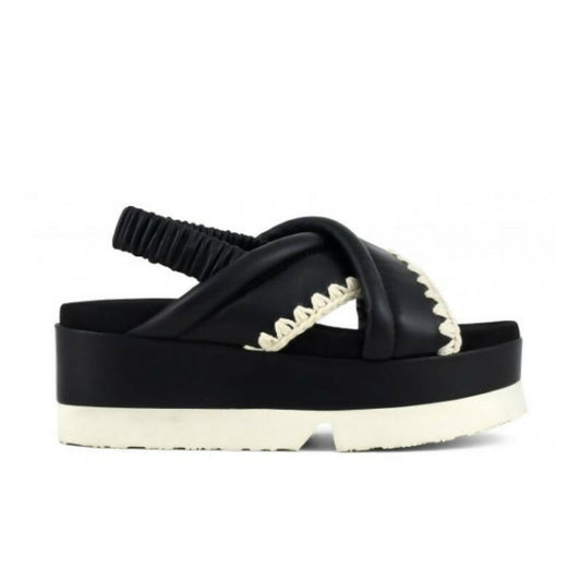 Mou Japanese Criss Cross Platform Sandal