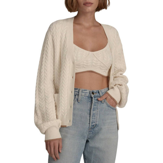 Favorite Daughter Cable Knit Lauren Cardigan