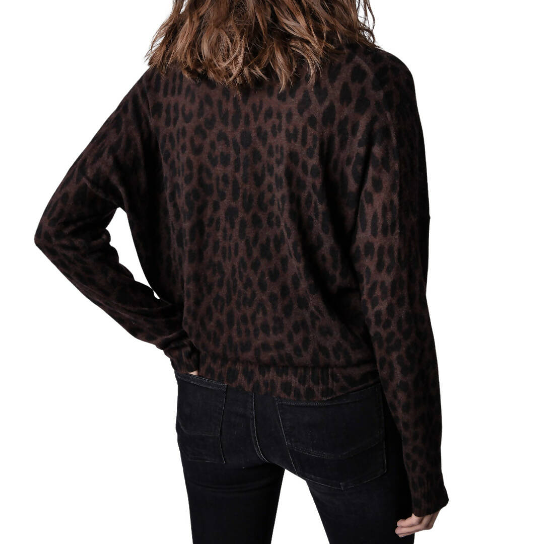 Zadig and Voltaire Brumy Cashmere Leopard Print Sweater