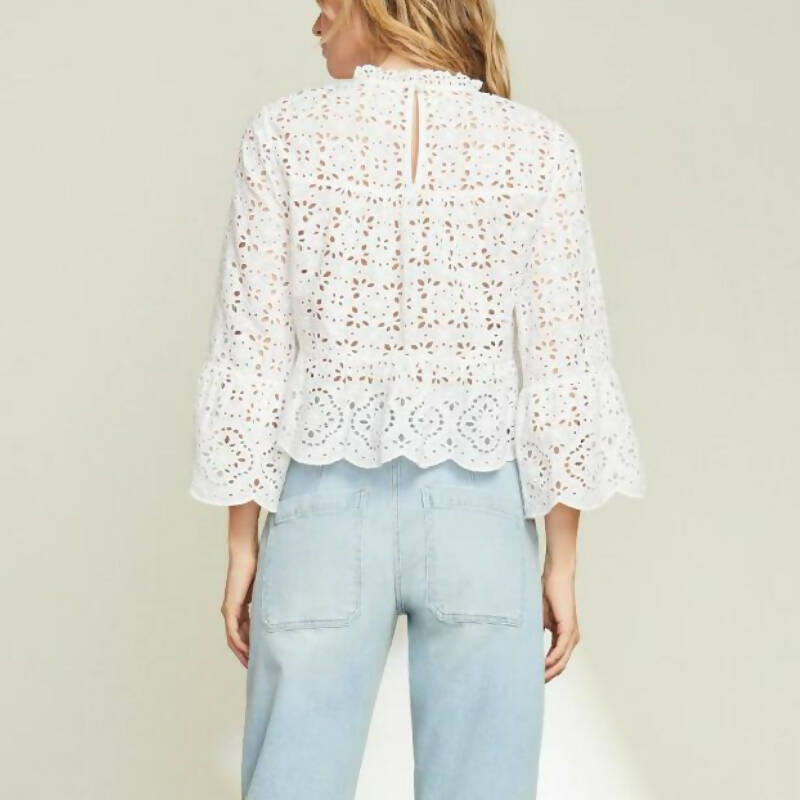 Veronica Beard Emmalyn Eyelet Blouse